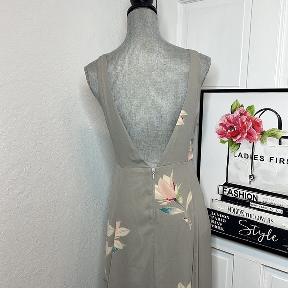 SMYM Jenn Gray Floral Maxi Dress Size M - Picture 3 of 8